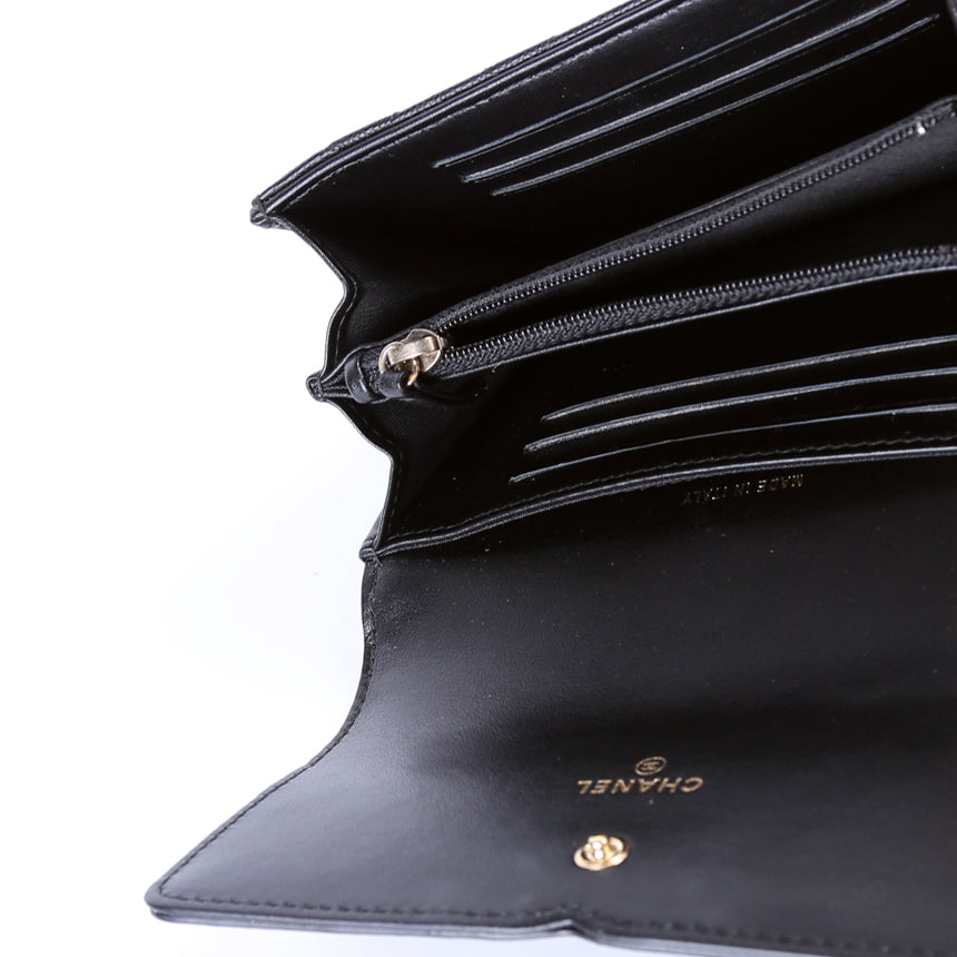 Filigree Medium Flap Wallet Caviar 25M
