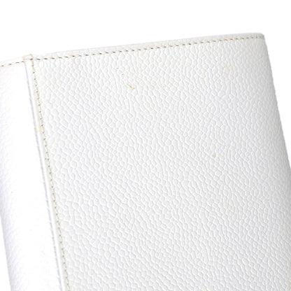 Chanel White Caviar Wallet Purse