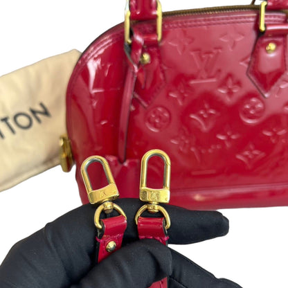 Louis-Vuitton Alma BB Vernis Leather Pink GHW