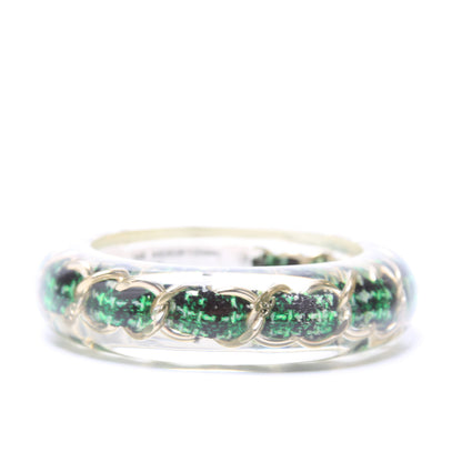 Resin Chain Bangle Bracelet