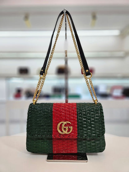 Gucci Glazed Wicker Small Sestino Shoulder Bag 524829 96738531