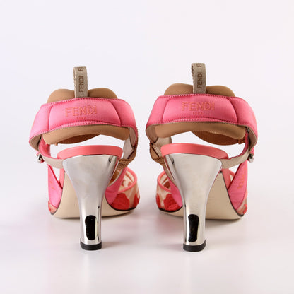 Colibri Fendi Mesh Flower Embroidered Slingback Size 40.5