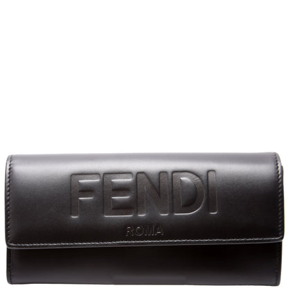 8M0251 Logo Leather Flap Wallet