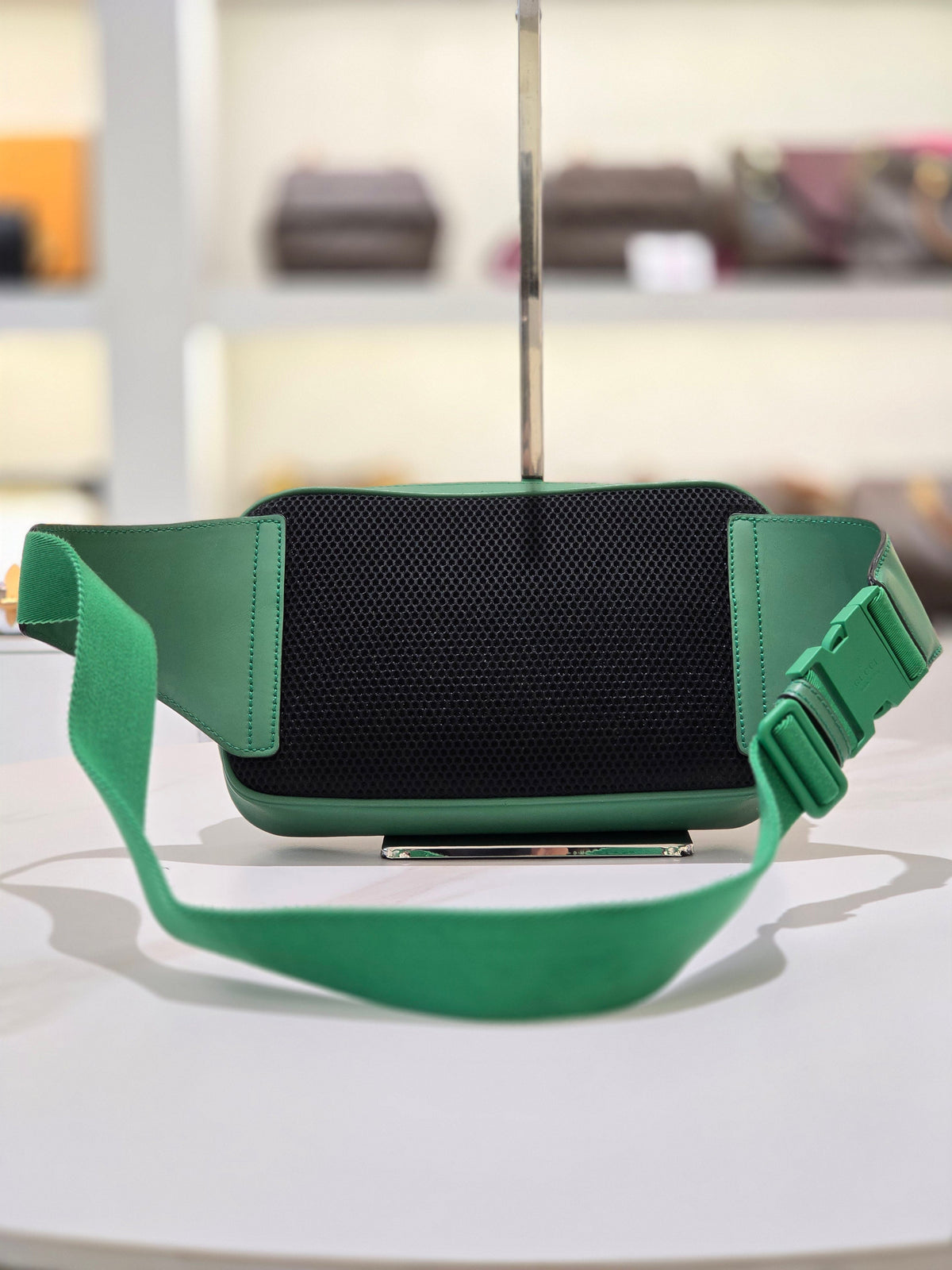 Gucci GG Rubber Effect Green Belt Bag Hip Bag 771422 99738093