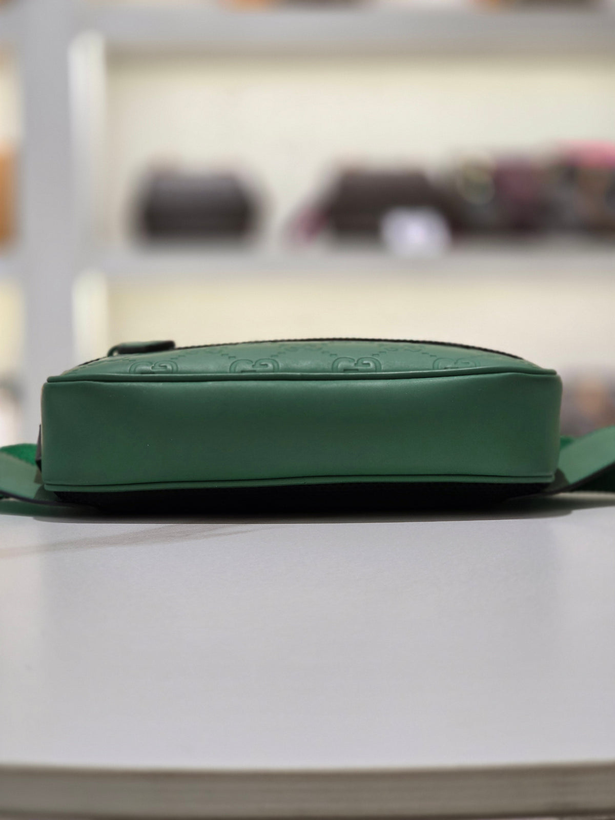 Gucci GG Rubber Effect Green Belt Bag Hip Bag 771422 99738093