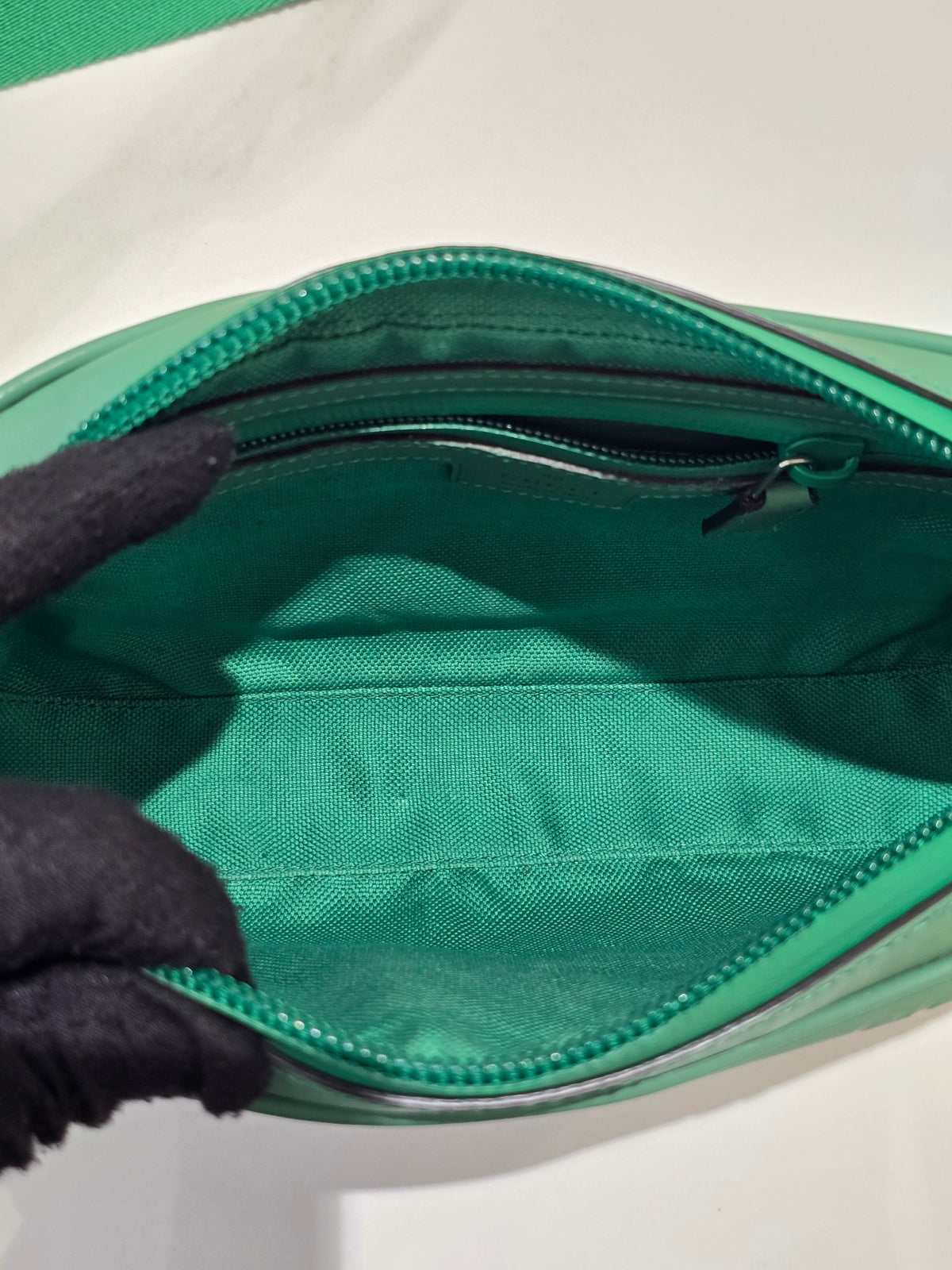Gucci GG Rubber Effect Green Belt Bag Hip Bag 771422 99738093