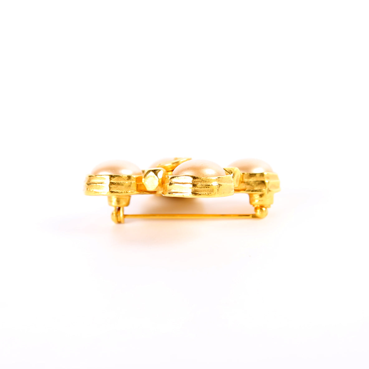 CC Faux Pearl Brooch