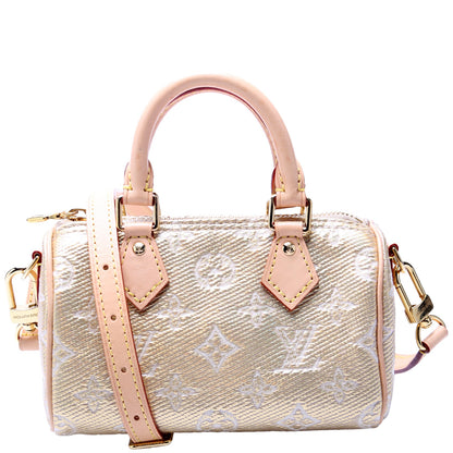 Louis-Vuitton Nano Speedy Monoglam