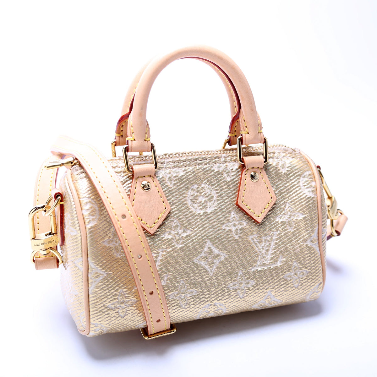 Louis-Vuitton Nano Speedy Monoglam