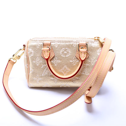 Louis-Vuitton Nano Speedy Monoglam