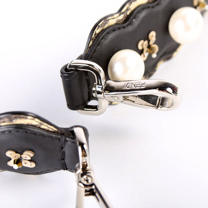 Pearl Embellished Snakeskin Strap