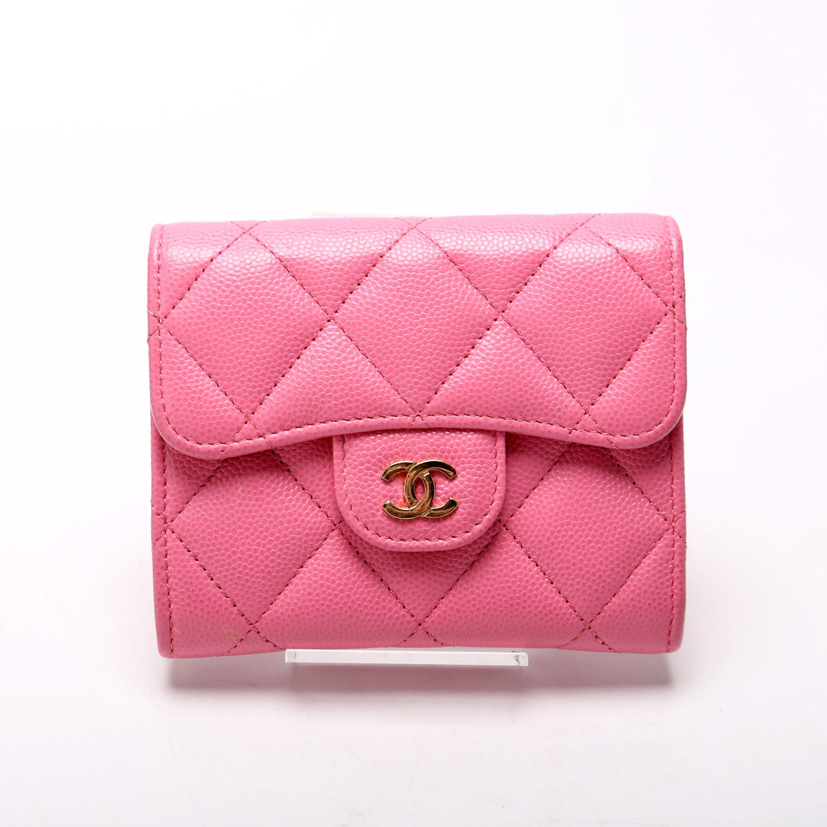 Chanel CC Flap Card Holder On Chain Caviar 31M