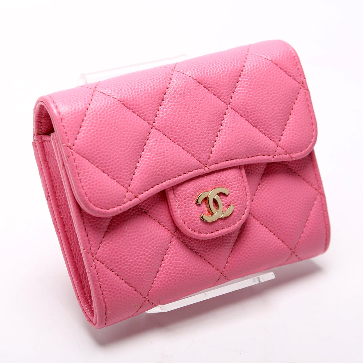 Chanel CC Flap Card Holder On Chain Caviar 31M