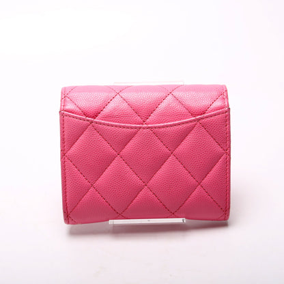 Chanel CC Flap Card Holder On Chain Caviar 31M