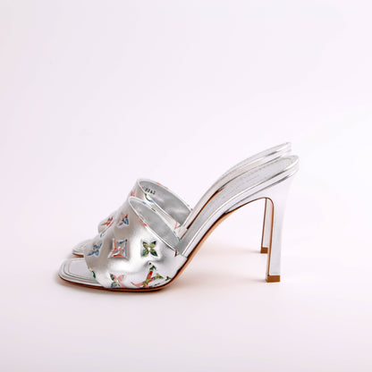 Revival Mule Heels Lambskin LV Garden Monogram Size 38.5