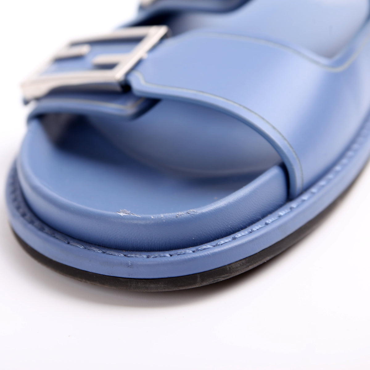 Pearland FF Leather Slide Sandals Size 38