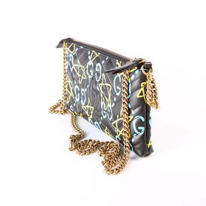 448098 Guccighost GG Marmont Mini Chain Bag