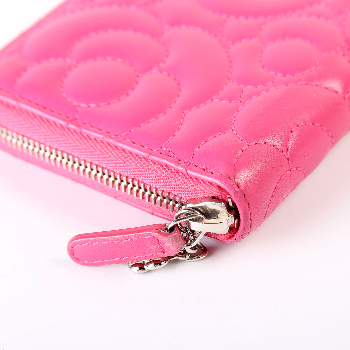 Camellia Zip Around Wallet Lambskin