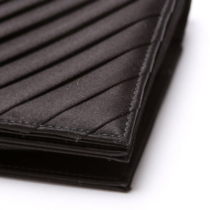 CC Flip Lock Pleated Satin Clutch 29M