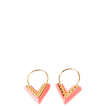 Essential V Studded Hoop Earrings