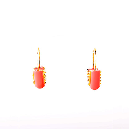 Essential V Studded Hoop Earrings