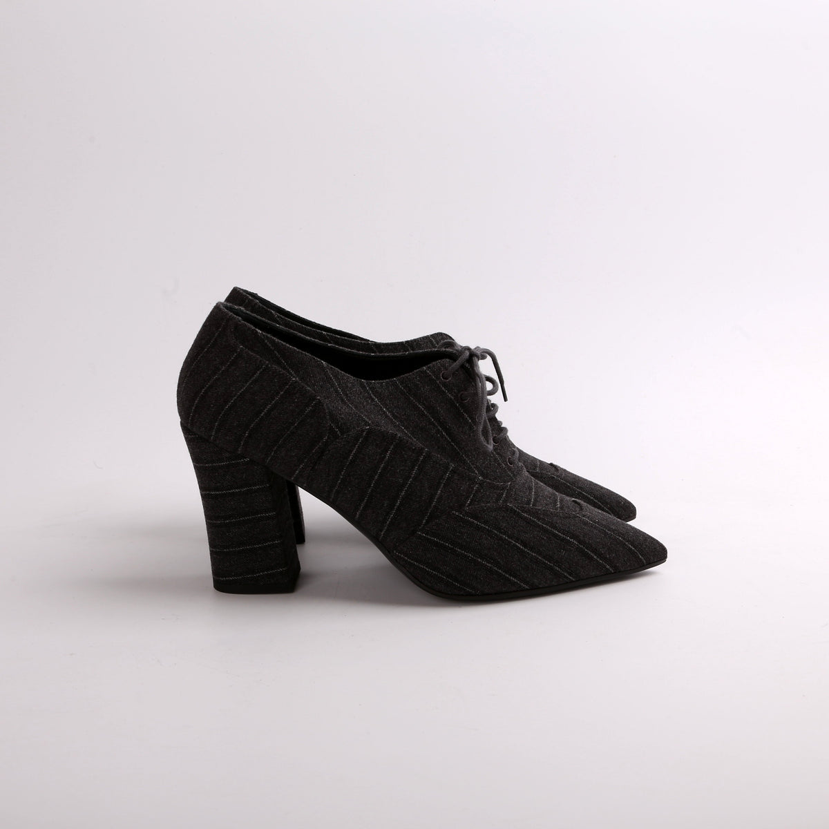 Cloth Lace Up Booties Size 42