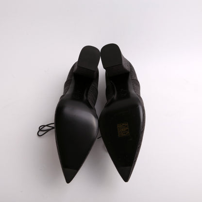 Cloth Lace Up Booties Size 42