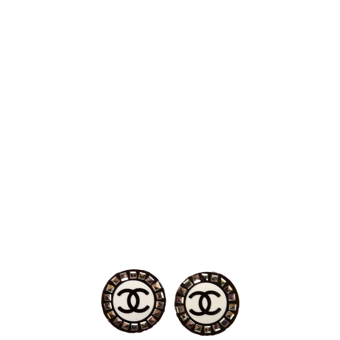 CC Rhinestone Resin Stud Small Earrings