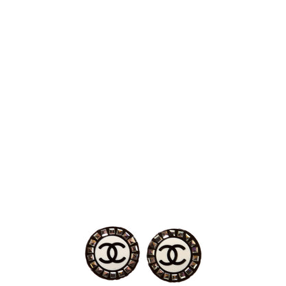CC Rhinestone Resin Stud Small Earrings