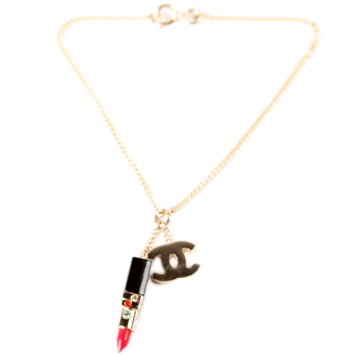 Chanel CC Lipstick Pendant Bracelet