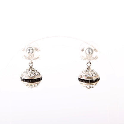 CC Rhinestone Sphere Drop Earrings
