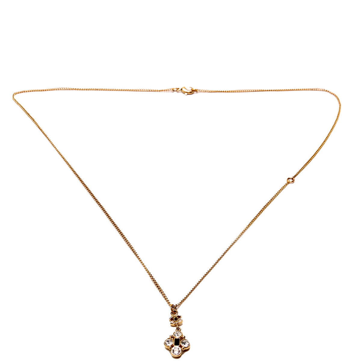 CC W/Rhinestone Drop Pendant
