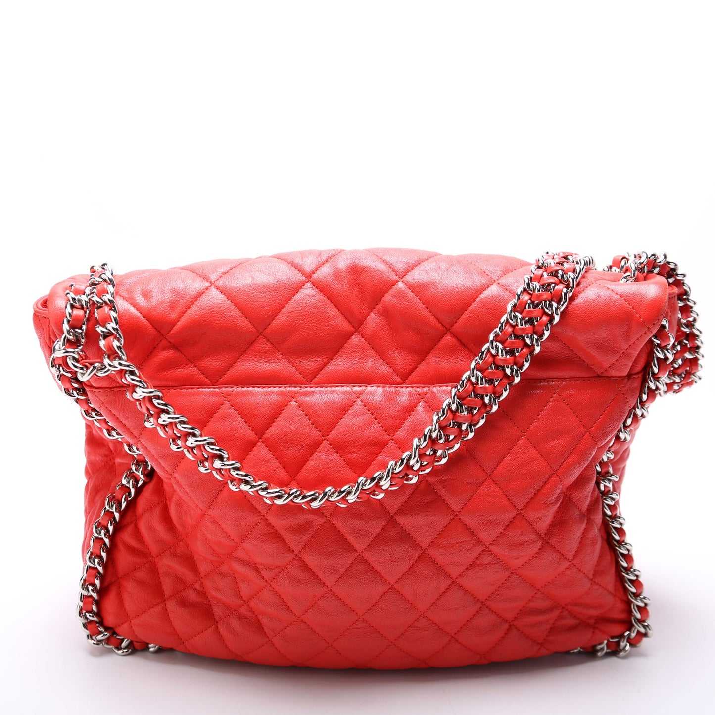 Chain Around Maxi Flap Bag Quilted Lambskin 15M