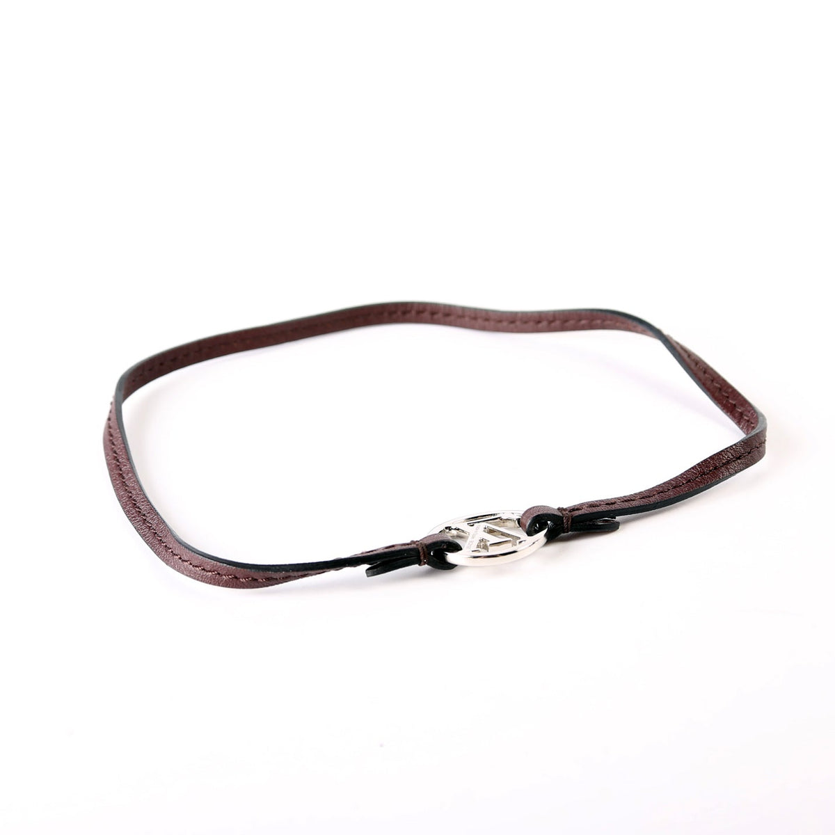 LV Circle Leather Double Wrap Bracelet