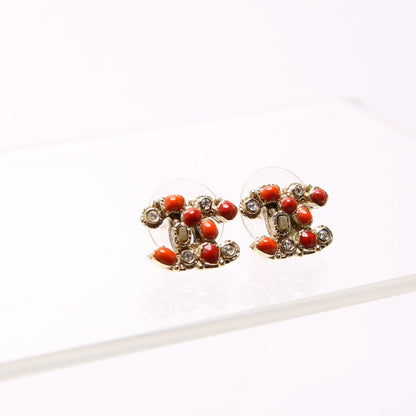 CC Stone/Crystal Stud Earrings