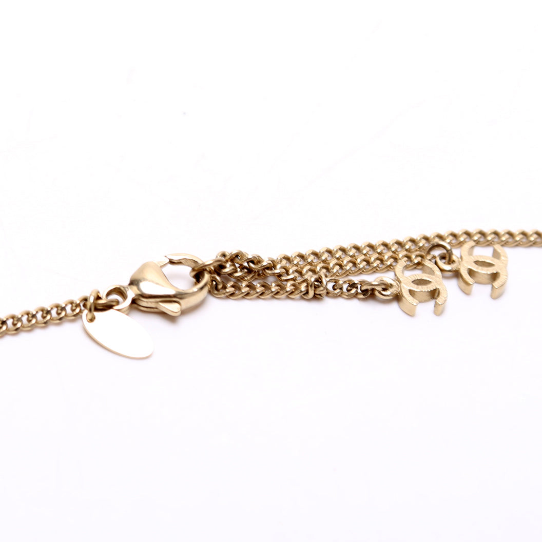 CC Faux Pearl Pendant Large Necklace
