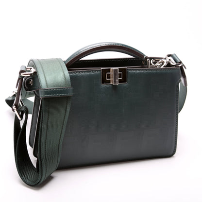 Fendi x Marc Jacobs FF Embossed Peekaboo Iseeu Crossbody 7VA582 Green
