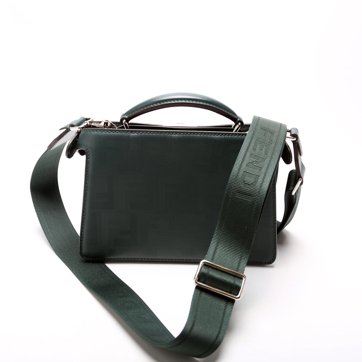 Fendi x Marc Jacobs FF Embossed Peekaboo Iseeu Crossbody 7VA582 Green