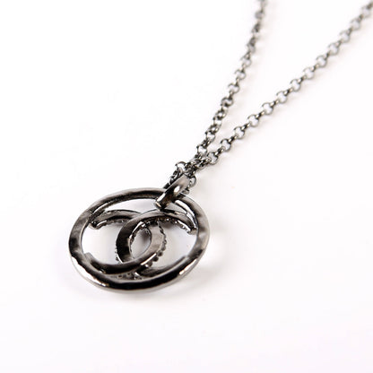 CC Crystal Ruthenium Long Necklace