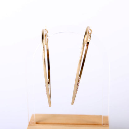 Crystal CC Heart Hoop Earrings