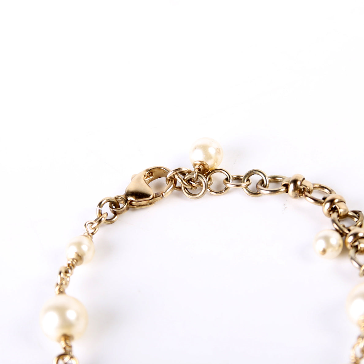 CC Faux Pearl Charms Bracelet