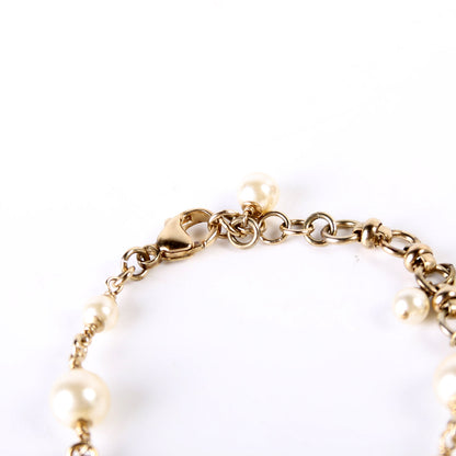 CC Faux Pearl Charms Bracelet