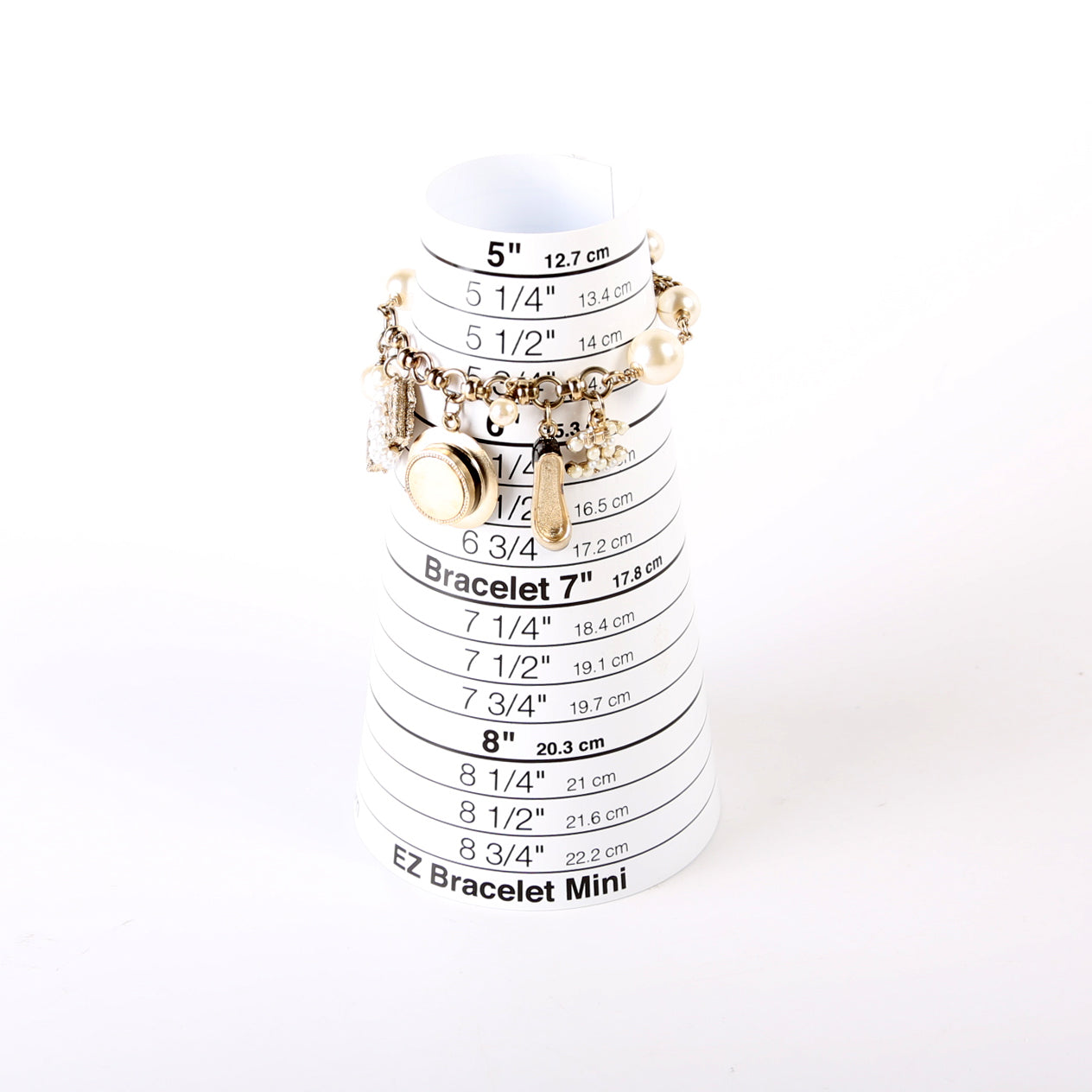 CC Faux Pearl Charms Bracelet