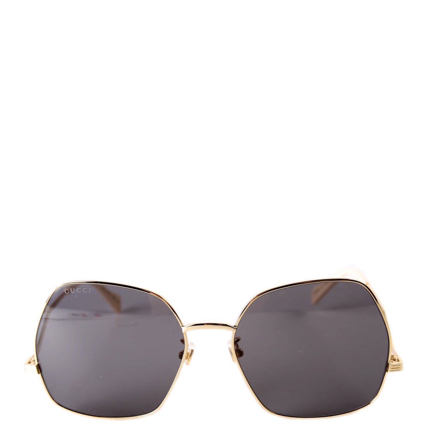 GG0972S Metal Frame Sunglasses White/Gold
