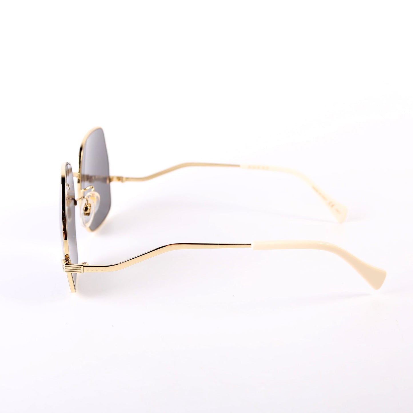 GG0972S Metal Frame Sunglasses White/Gold