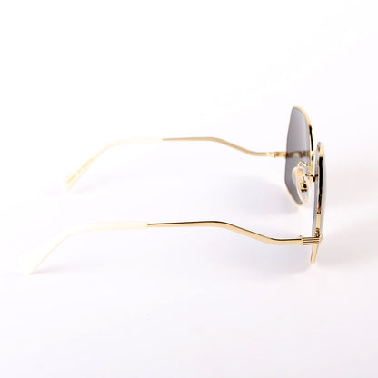 GG0972S Metal Frame Sunglasses White/Gold