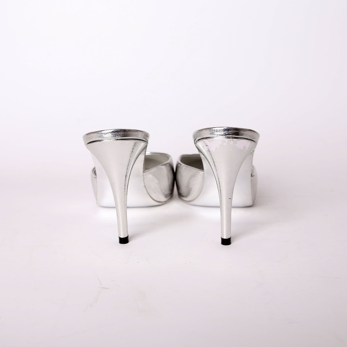 Metallic Goatskin CC Mules Size 38