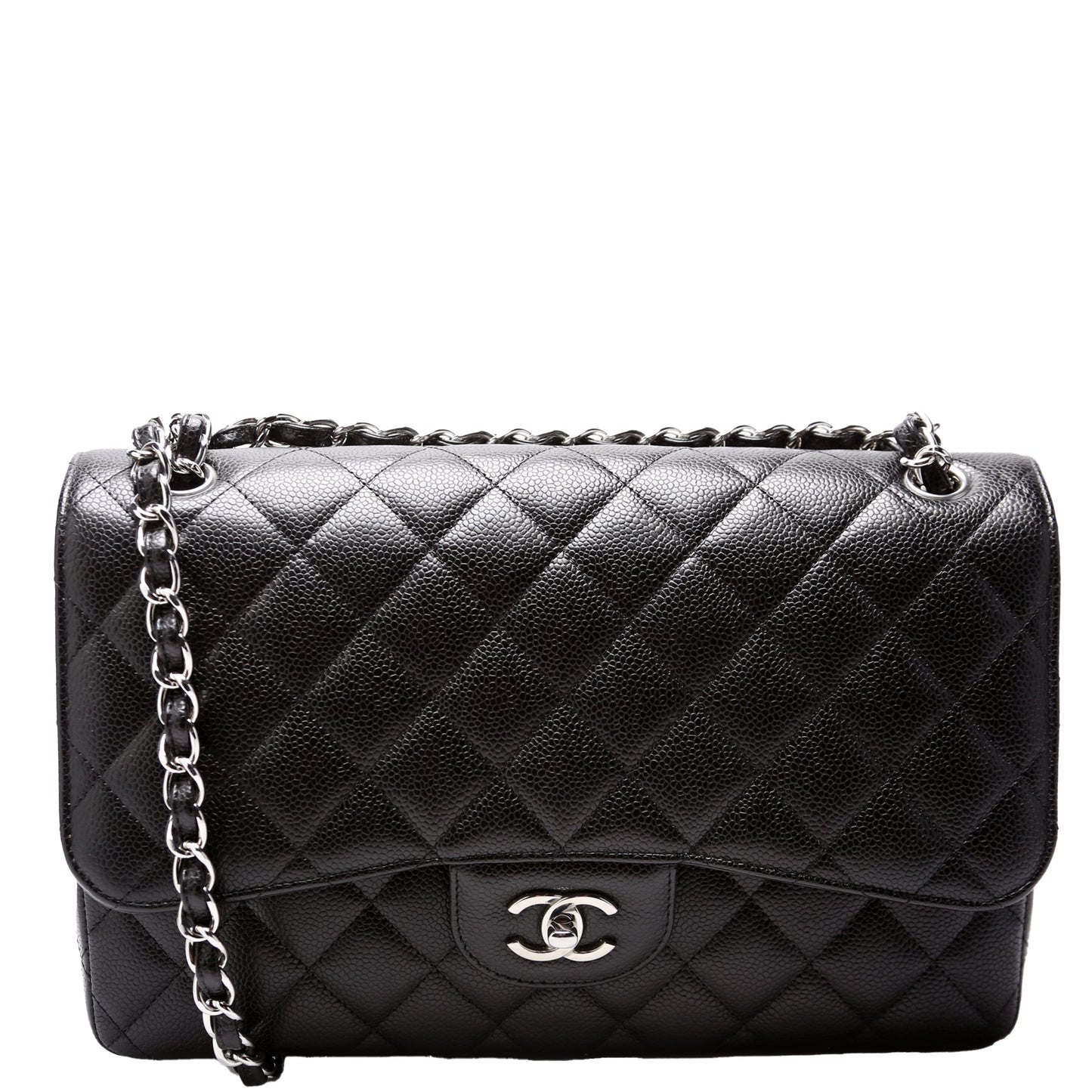 Classic Flap Jumbo Caviar RFID Black