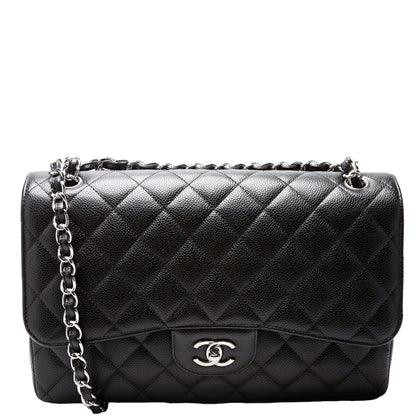 Classic Flap Jumbo Caviar RFID Black