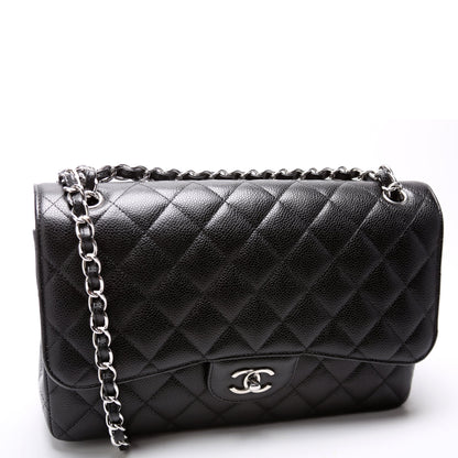 Classic Flap Jumbo Caviar RFID Black